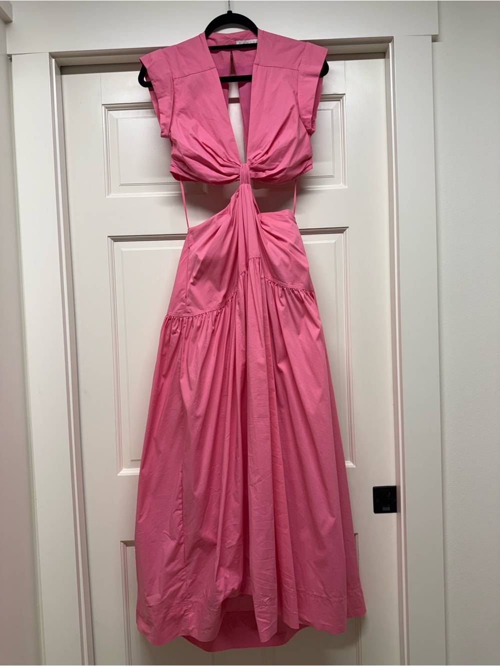 Karlie Pink Cutout Maxi with Knot Front
